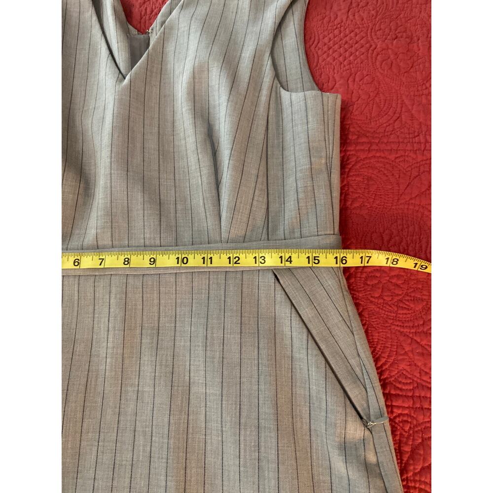 Ann Taylor gray pinstripe sleeveless business dress - Picture 11 of 12